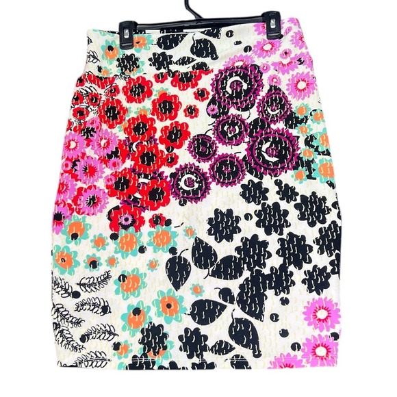 LuLaRoe Pencil Skirt Womens Multicolor Floral Knee Length Colorful Spring - Picture 3 of 9